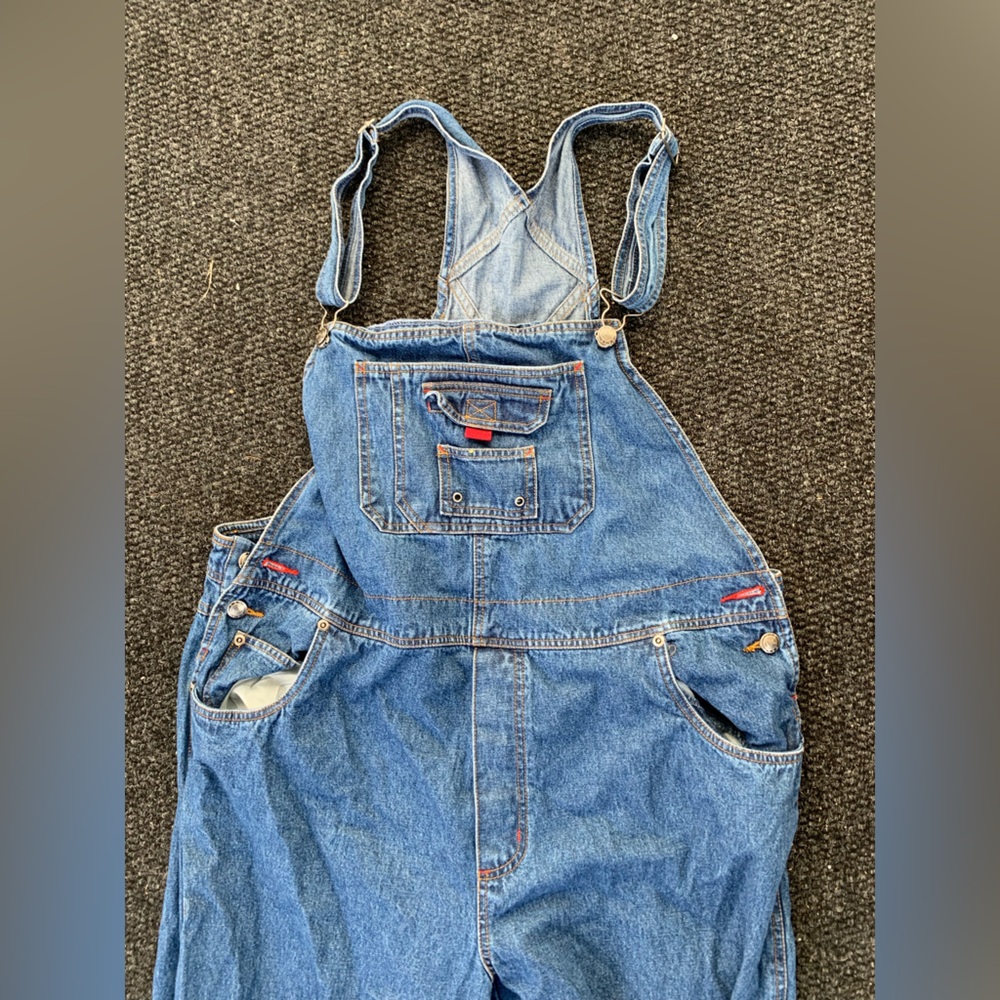 Vintage Denim Overalls Women’s XL 90s Y2k Baggy Oversized Deja Bleu